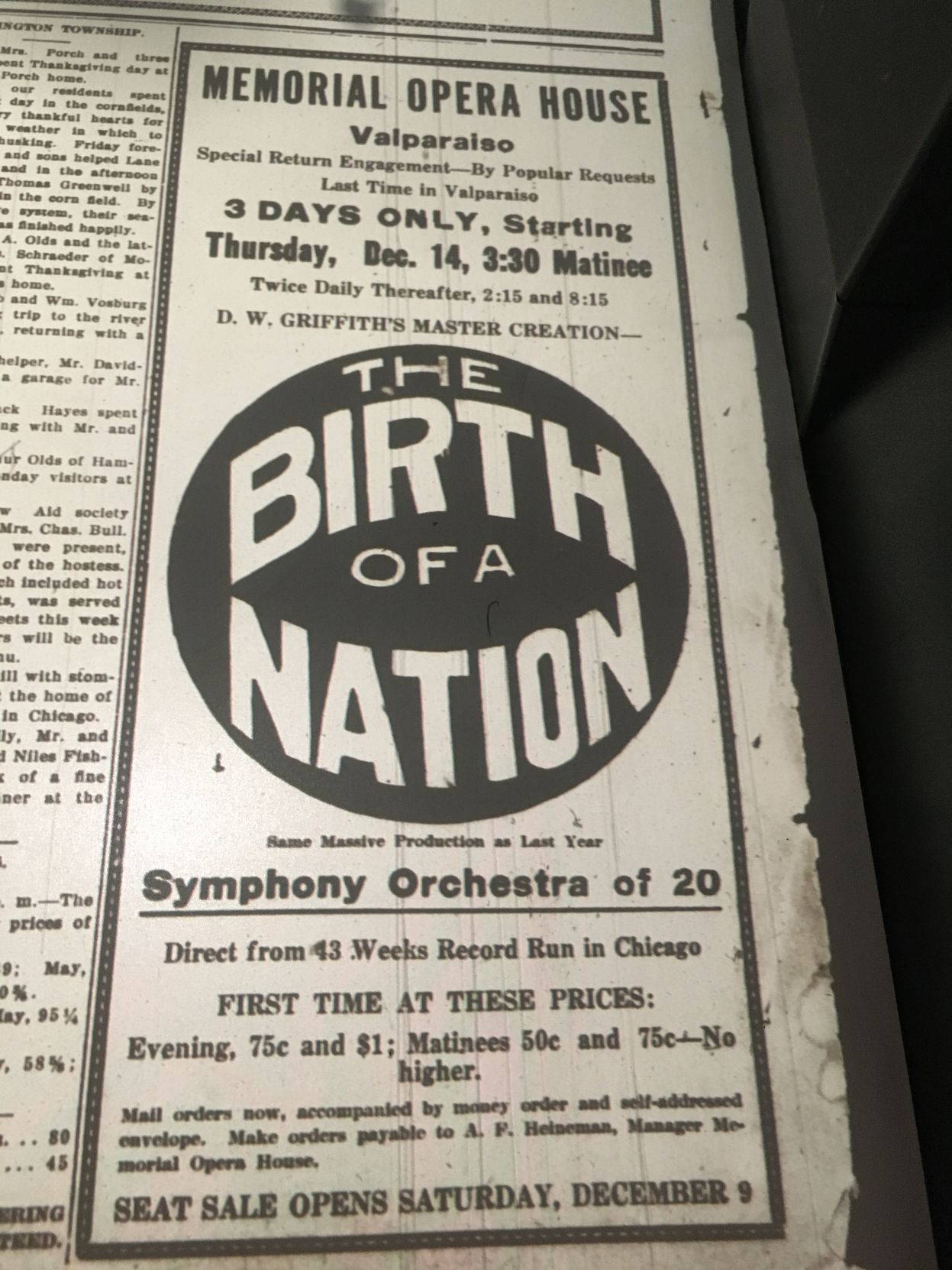 The Birth of a Nation.